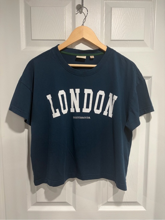 Scotch & Soda Tops - Scotch & Soda Navy Blue 'LONDON' Short Sleeve Graphic Tee T-Shirt 100% Cotton